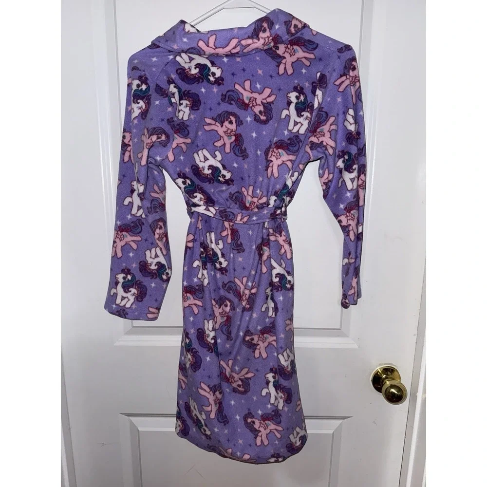 2012 ~ My Little Pony ~Purple Bathrobe Robe Size 10 Tie Waist OLDER STYLE PONIES